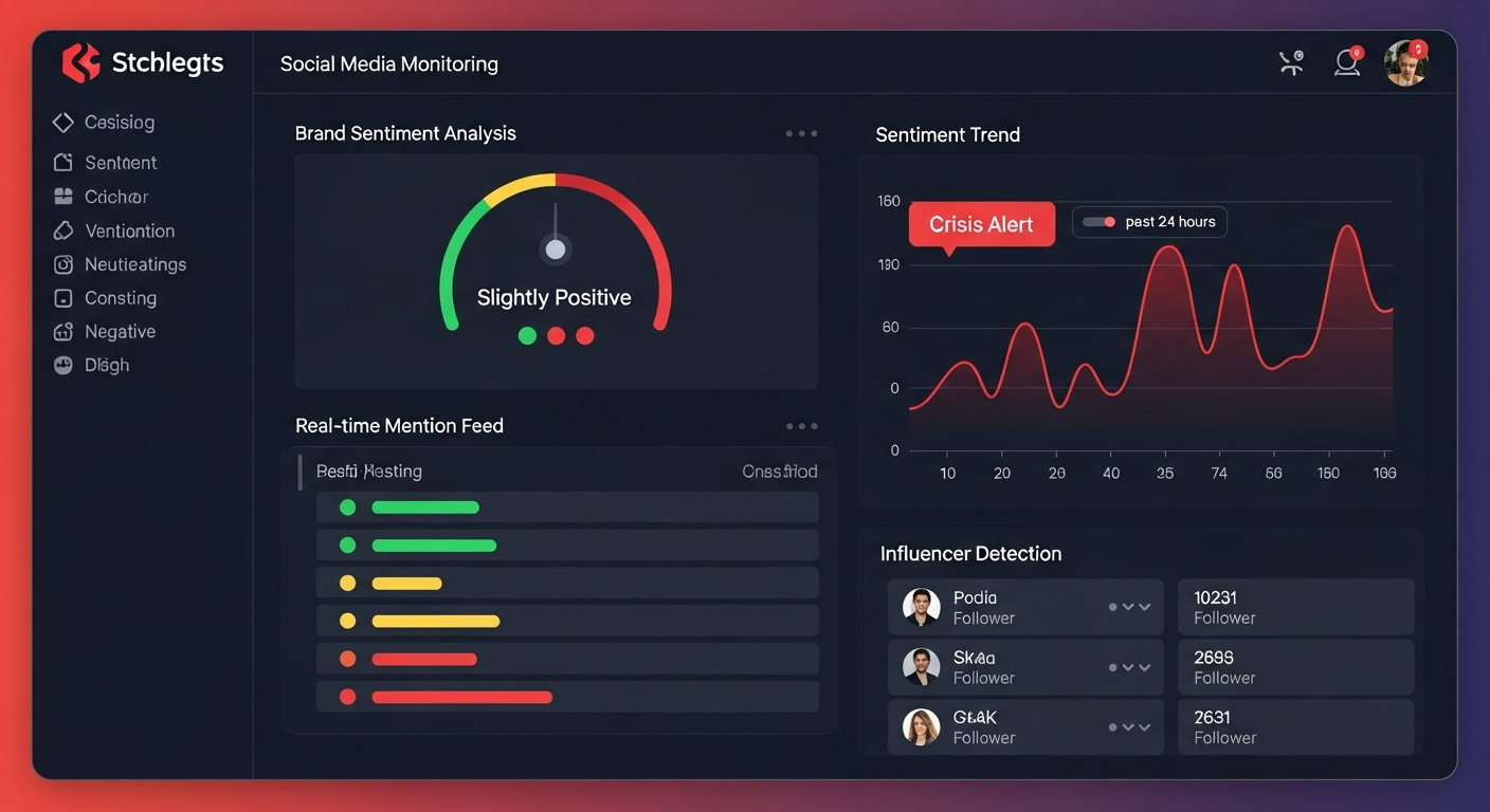 AI Social Media Monitor Dashboard